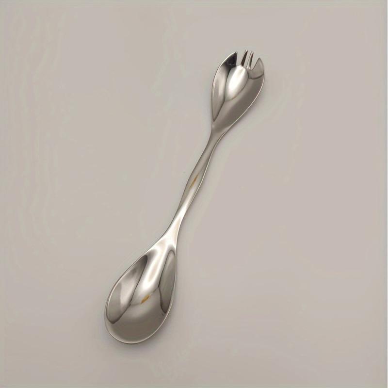 Stainless Steel Titanium Fork Spoon 2 in 1 Lightweight Travel Camping Tablew
