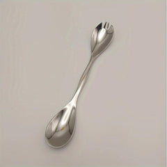 Stainless Steel Titanium Fork Spoon 2 in 1 Lightweight Travel Camping Tablew