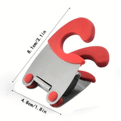 1pc Kitchen Spoon Pan Side Clamp Silicone Stainless Steel Support Rack
