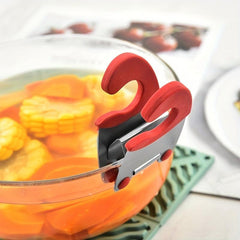 1pc Kitchen Spoon Pan Side Clamp Silicone Stainless Steel Support Rack