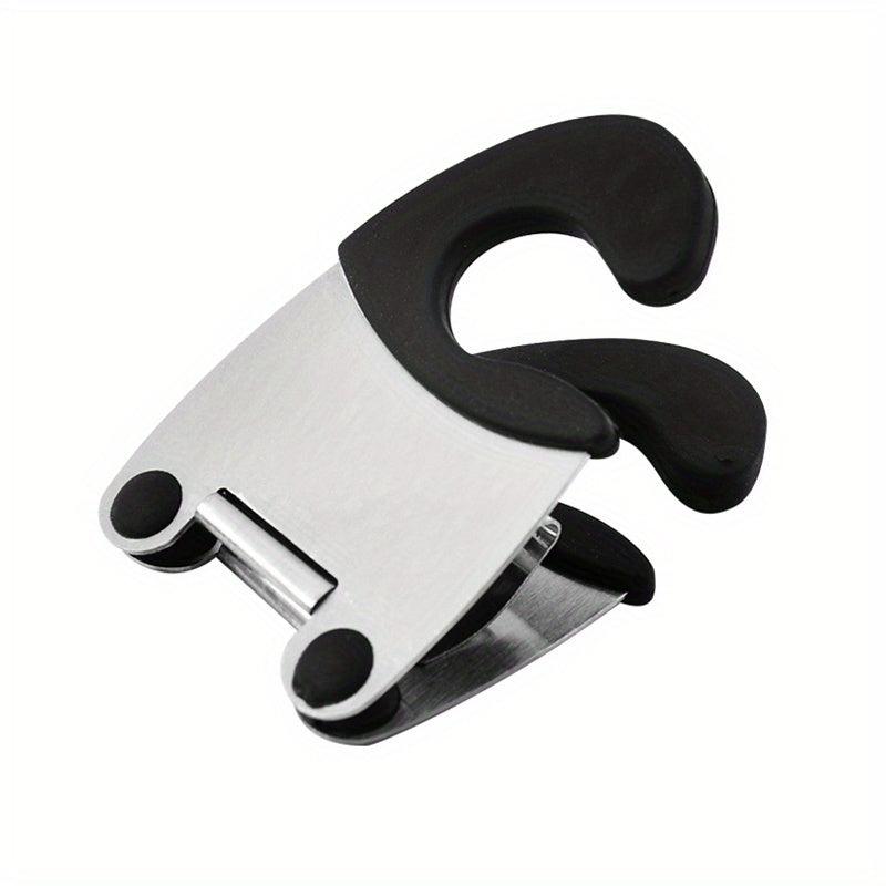 1pc Kitchen Spoon Pan Side Clamp Silicone Stainless Steel Support Rack