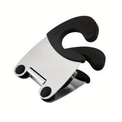 1pc Kitchen Spoon Pan Side Clamp Silicone Stainless Steel Support Rack