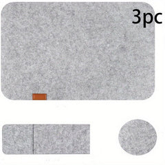 3pcs Felt Placemat Set with Coaster & Fork Bag