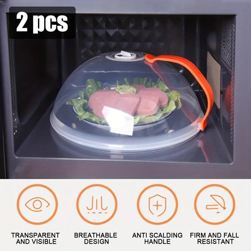 2pcs Microwave Splash Guard Acrylic Microwave Cover Kitchen Gadgets