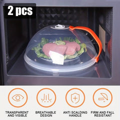 2pcs Microwave Splash Guard Acrylic Microwave Cover Kitchen Gadgets