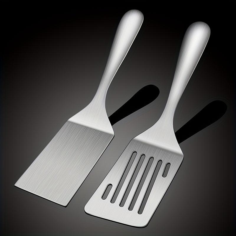 2pcs 25 Non Slip Pizza Cutter Shovel Stainless Steel Spatula Slotted Hamburger