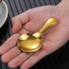 Golden Stainless Steel Tea Spoon - Durable Japanese Tableware