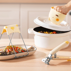 Stainless Steel Hot Plate Gripper Kitchen Tongs