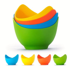 4pcs Silicone Egg Poachers Non Stick Egg Cooker Kitchen Gadget