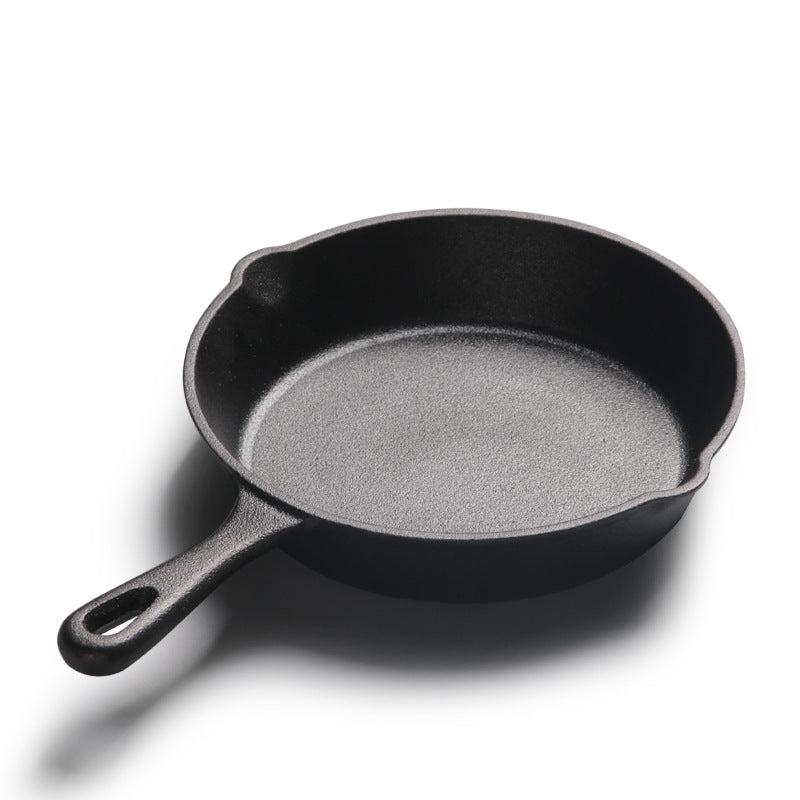Cast Iron Skillet Frying Pan Drip Spouts Cookware Camping Indoor Outdoor