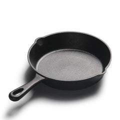 Cast Iron Skillet Frying Pan Drip Spouts Cookware Camping Indoor Outdoor