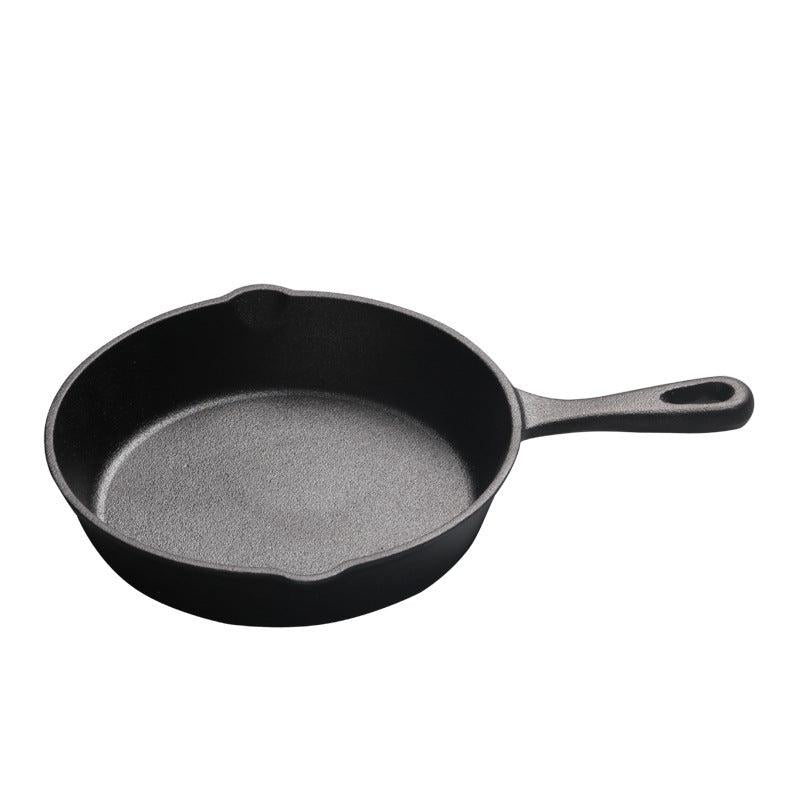 Cast Iron Skillet Frying Pan Drip Spouts Cookware Camping Indoor Outdoor