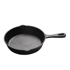 Cast Iron Skillet Frying Pan Drip Spouts Cookware Camping Indoor Outdoor