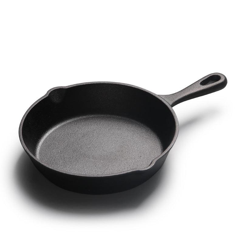 Cast Iron Skillet Frying Pan Drip Spouts Cookware Camping Indoor Outdoor
