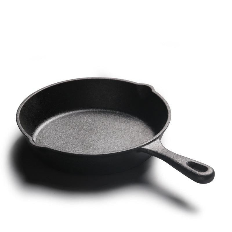 Cast Iron Skillet Frying Pan Drip Spouts Cookware Camping Indoor Outdoor