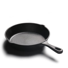 Cast Iron Skillet Frying Pan Drip Spouts Cookware Camping Indoor Outdoor