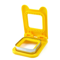 2Pcs Sandwich Cutter & Sealer Set Square Stainless Steel & Plastic Cookie Cutter