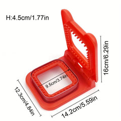 2Pcs Sandwich Cutter & Sealer Set Square Stainless Steel & Plastic Cookie Cutter