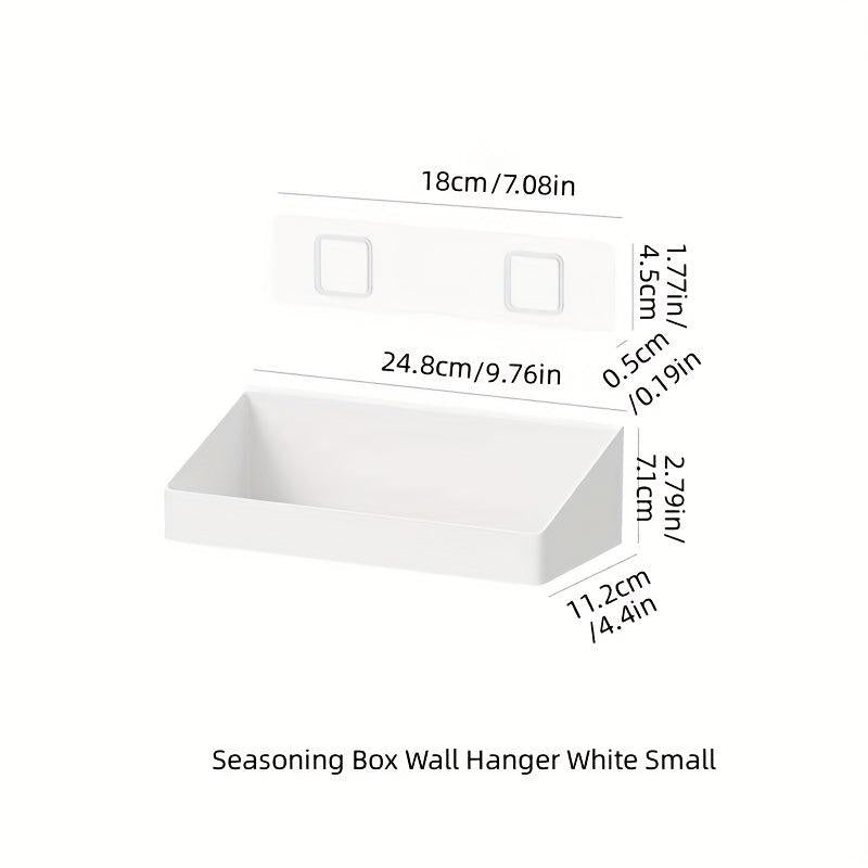 1pc Kitchen Storage Rack Wall Mounted Seasoning Rack Kitchen Seasoning Organizor