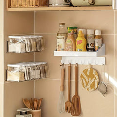 1pc Kitchen Storage Rack Wall Mounted Seasoning Rack Kitchen Seasoning Organizor