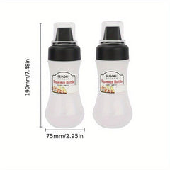 2pcs Squeeze Sauce Bottle Five Hole Plastic Ketchup Bottle Leak Proof Refillable