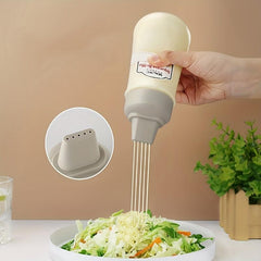 2pcs Squeeze Sauce Bottle Five Hole Plastic Ketchup Bottle Leak Proof Refillable