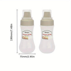 2pcs Squeeze Sauce Bottle Five Hole Plastic Ketchup Bottle Leak Proof Refillable