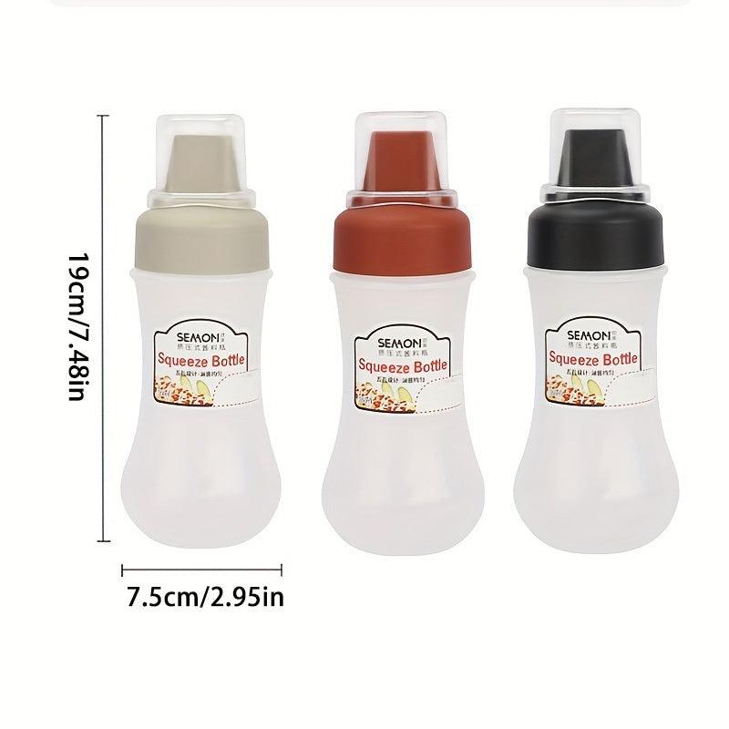 2pcs Squeeze Sauce Bottle Five Hole Plastic Ketchup Bottle Leak Proof Refillable
