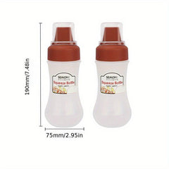 2pcs Squeeze Sauce Bottle Five Hole Plastic Ketchup Bottle Leak Proof Refillable