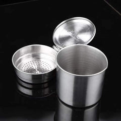 Stainless Steel Filter Pot Leakage Tank Kitchen Cleaning Storage Residue Cup