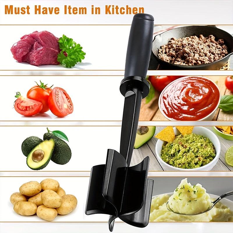 Meat Chopper Hamburger Masher Tool Heat Resistant Ground Beef & Potato Smasher