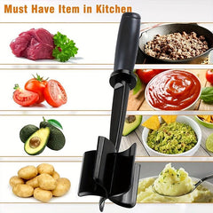 Meat Chopper Hamburger Masher Tool Heat Resistant Ground Beef & Potato Smasher