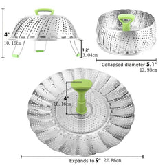Stainless Steel Vegetable Basket Insert for Vegetarian Cooking