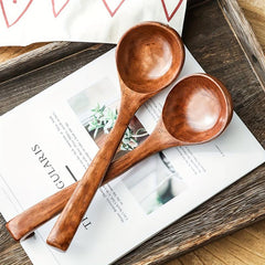Wooden Ladle Soup Spoon with Long Handle Kitchen Utensils