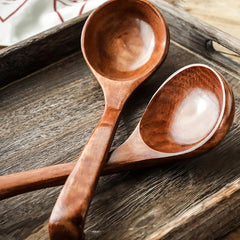 Wooden Ladle Soup Spoon with Long Handle Kitchen Utensils