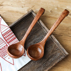 Wooden Ladle Soup Spoon with Long Handle Kitchen Utensils