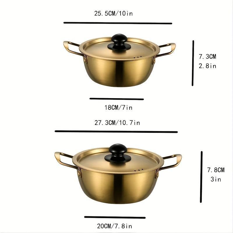 Stainless Steel Pot for Soup, Ramen, Noodles, Hot Pots