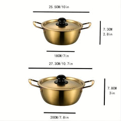 Stainless Steel Pot for Soup, Ramen, Noodles, Hot Pots