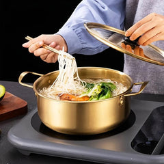 Stainless Steel Pot for Soup, Ramen, Noodles, Hot Pots
