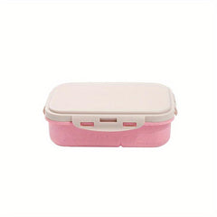 1PC Wheat Plastic Lunch Box Meal Box For Office Worker Divided Bento Box