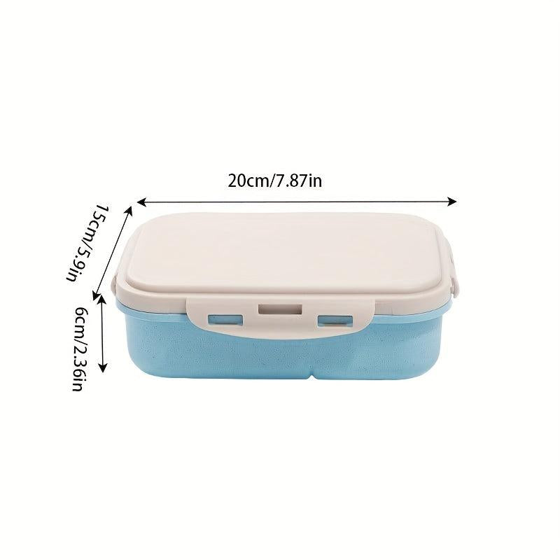 1PC Wheat Plastic Lunch Box Meal Box For Office Worker Divided Bento Box
