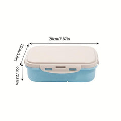 1PC Wheat Plastic Lunch Box Meal Box For Office Worker Divided Bento Box