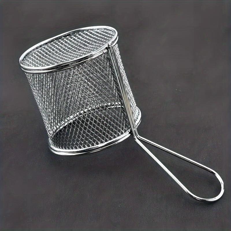 Stainless Steel Round Fry Basket for Frying - Business & Home Use