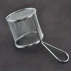 Stainless Steel Round Fry Basket for Frying - Business & Home Use