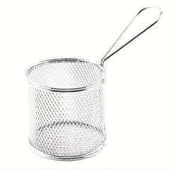 Stainless Steel Round Fry Basket for Frying - Business & Home Use