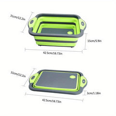 Portable Folding Bucket Space Saving Storage Basket Handles Camping Home Accesso