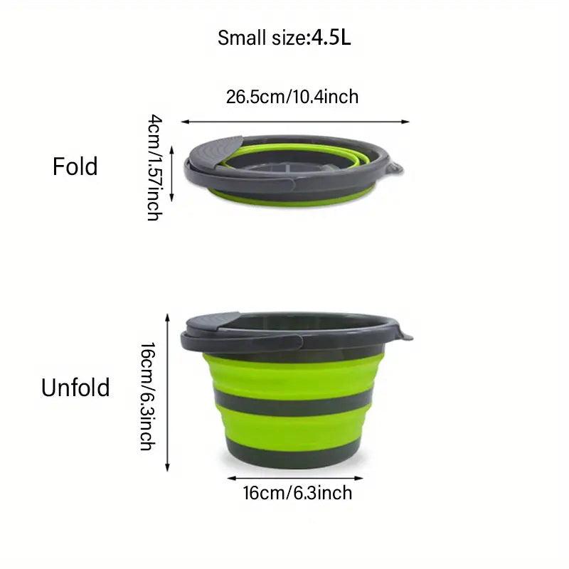 Portable Folding Bucket Space Saving Storage Basket Handles Camping Home Accesso