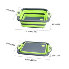 Portable Folding Bucket Space Saving Storage Basket Handles Camping Home Accesso