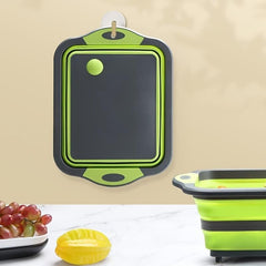 Portable Folding Bucket Space Saving Storage Basket Handles Camping Home Accesso