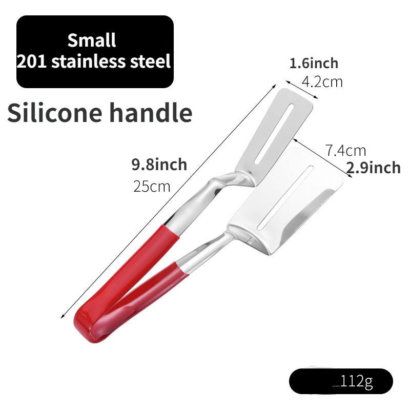 Stainless Steel Steak Clamp and Food Tong for Grilling, Frying, Baking